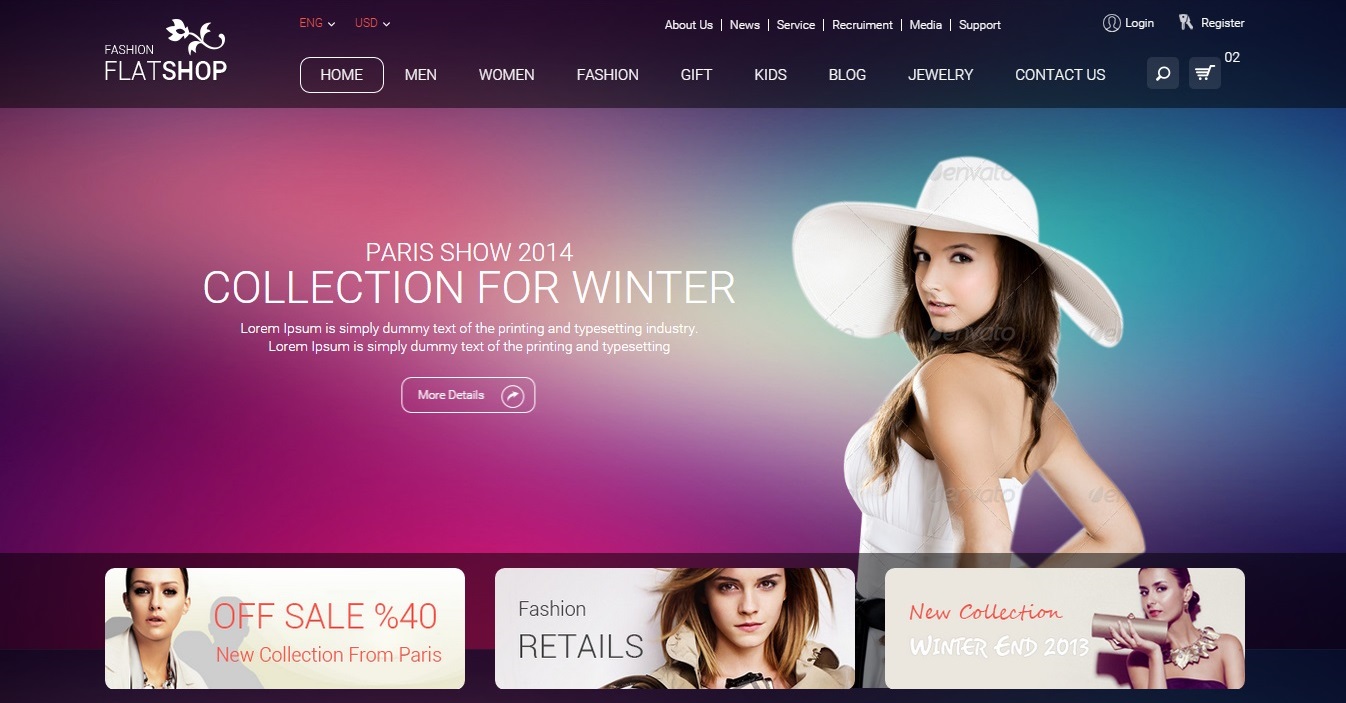 Share giao diện html website shop thời trang